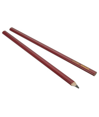 2 crayons de charpentier a corps rouge STANLEY - STHT0-72997 - 30 cm