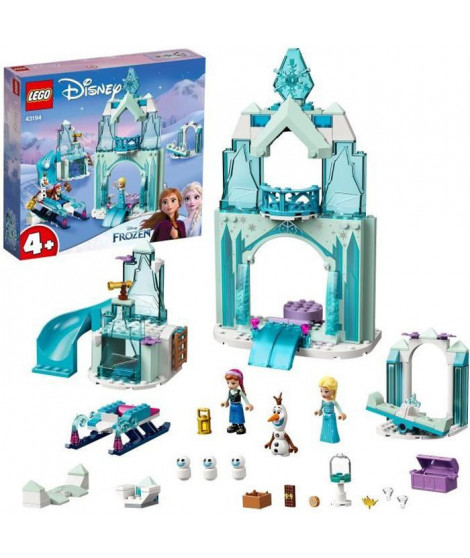 LEGO 4+ Disney 43194 Le monde féérique d'Anna et Elsa de la Reine des Neiges avec château et poupées de princesses