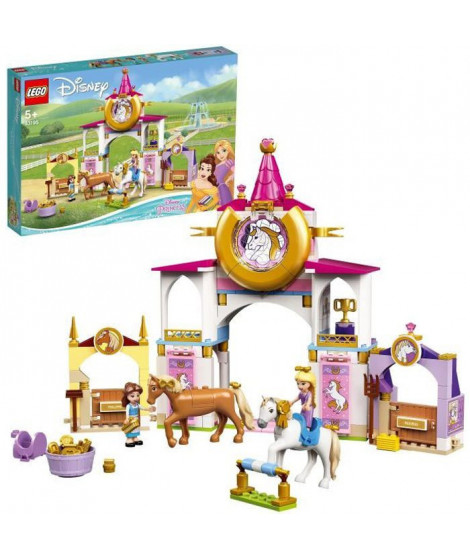 LEGO 43195 Disney Les Écuries Royales de Belle et Raiponce Jouet de Construction avec Cheval et Figurines