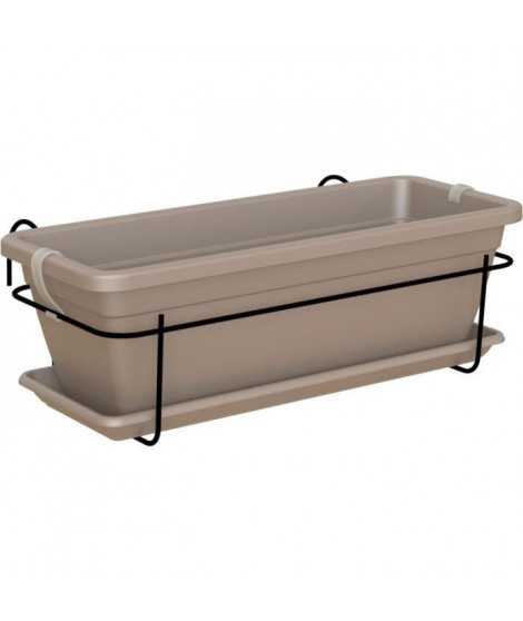 ARTEVASI - Kit balcon Jardiniere venezia 50cm taupe 50 x 19,5 x h16,3 cm - 1,16l