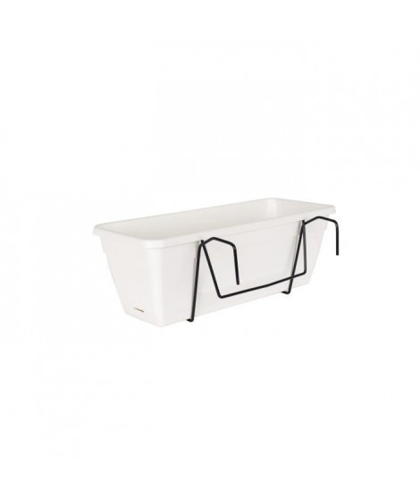 ARTEVASI Kit Jardiniere Venezia avec réserve d'eau - 10 L - 49 x 19,5 x 16,6 cm - Blanc