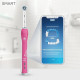 Oral-B Smart 4 Duopack Brosse a Dents Électrique Rechargeable avec 2 Manches Connecté Bluetooth et 2 Brossettes, Rose et Noir