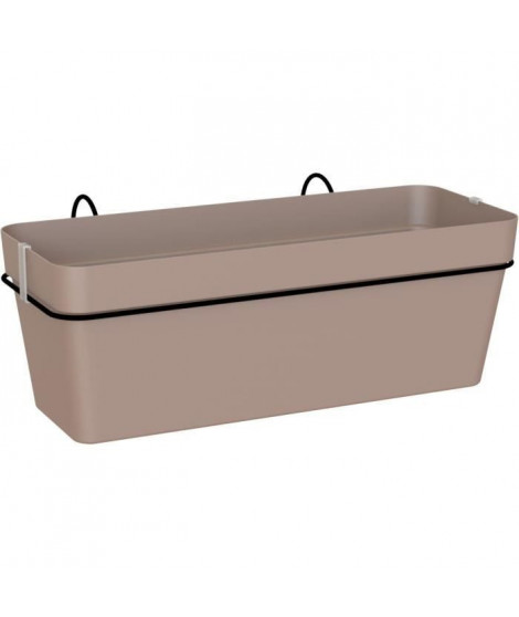 ARTEVASI - Kit balcon Jardiniere capri re 50cm v2 taupe 50,2 x 28,5 x h20 cm - 1,45l