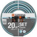 GARDENA Kit Tuyau d'arrosage Classic  Longueur 20m  Ø15mm  Haute résistance pression 22 bar maximum  Garantie 12 ans (180…