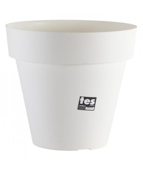 PLASTIKEN Pot de fleurs Tes - 48 cm - Blanc