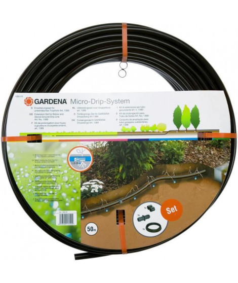 GARDENA A Tuyau a goutteur incorporés enterré 13mm  Pour Micro-Drip-System  Tuyau de surface et enterré  Garantie 2 ans