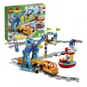 LEGO 10875 DUPLO Le Train De Marchandises, Jeu Avec Son Et Lumiere, Grue avec télécommande Jouet Pour Enfant 2-5 Ans