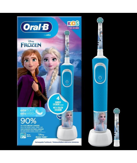 ORAL-B 80351764 - Brosse a Dents Électrique Reine Des Neiges 2 - Brossette ronde - Poils ultra-souples - Adaptée aux 3ans et +