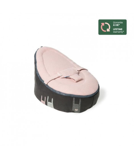 Babymoov Doomoo Nid - Transat bébé - Pouf Evolutif & Multifonctions des la Naissance - Rabbit Pink