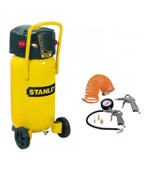 STANLEY Compresseur Vertical cuve 50L 2HP avec kit accessoires