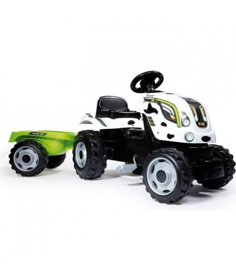 SMOBY Tracteur a pédales Farmer XL Vache + Remorque