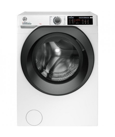 HOOVER HW437XMBB/1-S - Lave-linge frontal - 7 Kg - 1300 tours / min - A+++ - Blanc