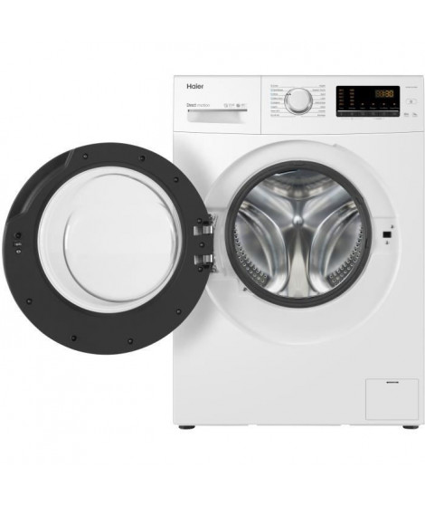 Lave-linge hublot HAIER HW90-B1239N-FR - 9 kg - Direct motion - 1200 trs/min - Classe A - Vapeur - Blanc