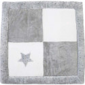DOMIVA Tapis parc Indoor - 100% Polyester - Antidérapant - Blanc/Gris - 100 x 100 cm