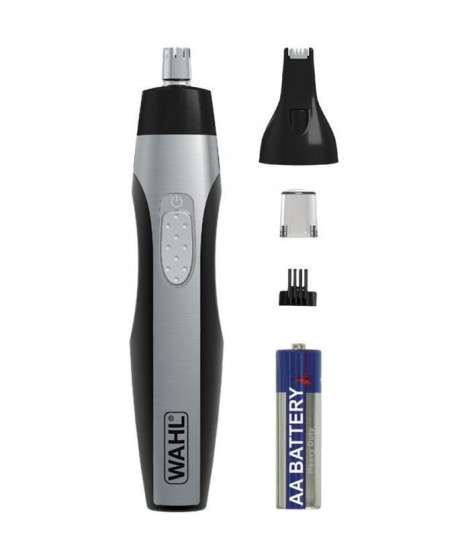 WAHL Tondeuse nez oreille Ear, Nose & Brow Trimmer 2 in 1 Deluxe Lighted  05546-216 - éclairage LED intégré - Tete de précisi…