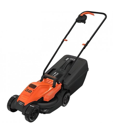 BLACK+DECKER Tondeuse  a Gazon Electrique Filaire 1200W 32 cm - BEMW451-QS - 3 Hauteurs Réglables - Idéale Jusqu'a 300 m²