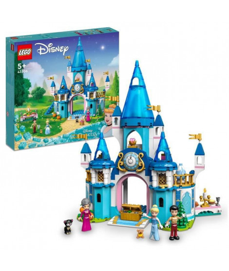 LEGO 43206 Disney Le Château de Cendrillon et du Prince Charmant, Maison de Poupée Jouet, Figurines Princesses Disney, Enfant…