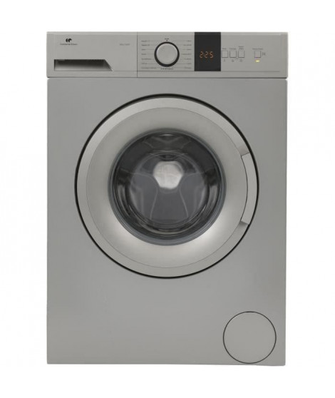 Lave-linge hublot CONTINENTAL EDISON CELL712IS1 -  7 kg  Moteur induction   Largeur 59,7 cm - 1200 tours/min - Silver