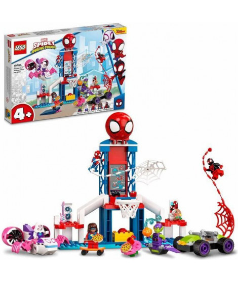 LEGO 10784 Marvel Spidey et Ses Amis Extraordinaires La Base Secrete du QG de Spider-Man, Jouet Enfants +4 ans avec Miles Mor…