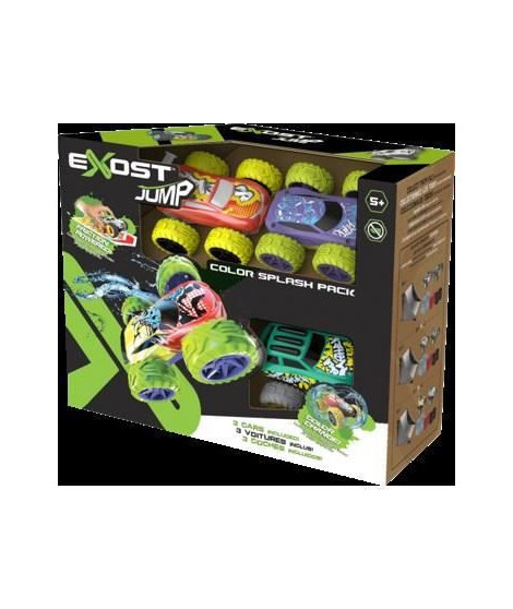 Pack trio multicolore : 3 petites voitures a friction - EXOST JUMP - Changent de couleur !