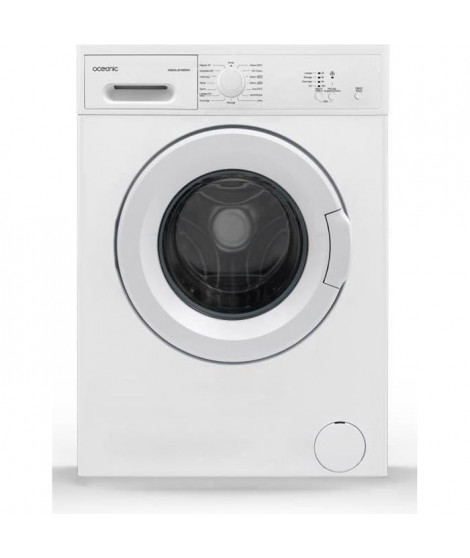 OCEANIC Lave-linge 6 kg 1200 trs départ différé blanc - L59,7 x H 84,5 cm