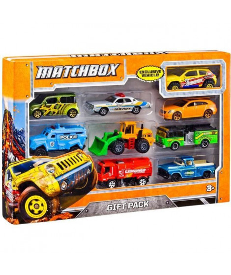 Matchbox - Coffret de 9 petites voitures (modele aléatoire) - Des 3 ans