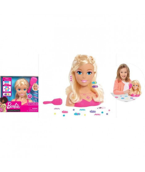 BARBIE Tete a Coiffer avec Accessoire - Petit Modele