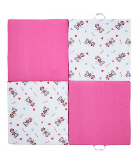 Tapis calin 2 en 1 DISNEY MINNIE SPORT - Coton/Polyester - 60 x 60 x 5 cm