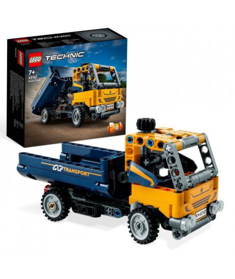 LEGO Technic 42147 Le Camion a Benne Basculante, 2-en-1, Pelleteuse Jouet, Engin de Chantier