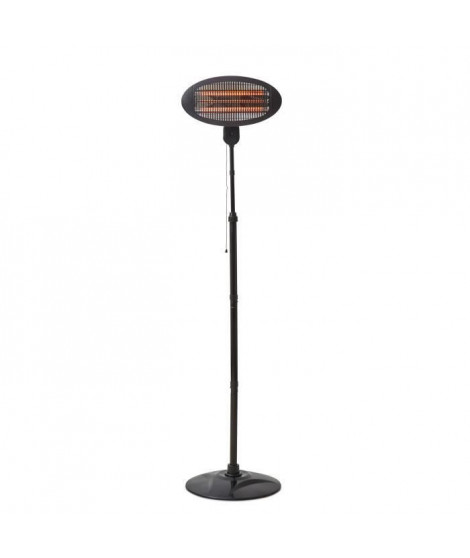 Chauffage électrique FAVEX Fano - 2000 W - Sur pied - 3 positions de chauffe - L 60 x P 60 x H 210 cm - Noir