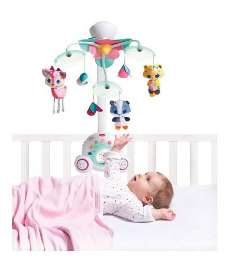 Tiny Love Mobile Musical Soothe 'n Groove, 18 Mélodies, des la Naissance, Collection Princesse