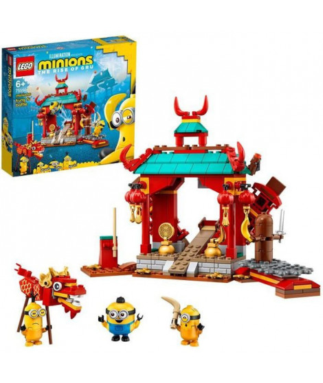 LEGO 75550 Minions Combat de kung-fu des Minions Jouet avec les figurines des Minions Kevin, Stuart et Otto