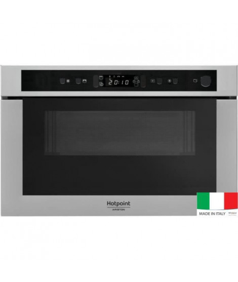 WHIRLPOOL MH 400 IX - Micro-ondes combiné encastrable inox anti-trace - 22L - 750 W - Grill 700 W