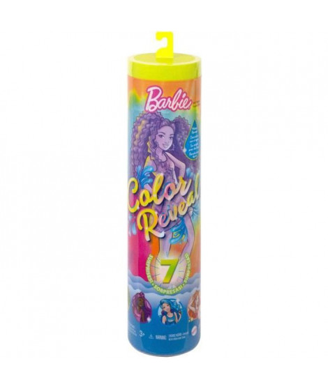 Barbie - Barbie Color Reveal Série Fluo - Poupée - 3 ans et +