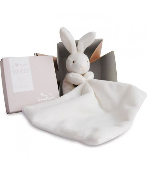 DOUDOU ET COMPAGNIE Lapin Mouchoir - Doudou En Boîte Fleur