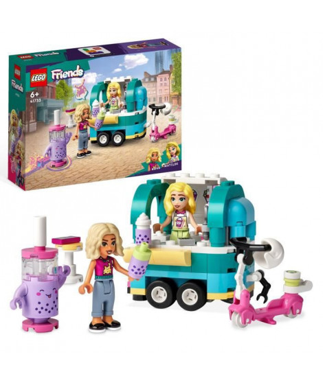 LEGO Friends 41733 La Boutique Mobile de Bubble Tea, Jouet Enfants 6 Ans, Scooter, Mini-Poupées