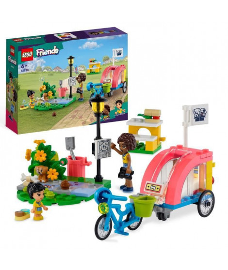 LEGO Friends 41738 Le Vélo de Sauvetage Canin, Jouet Enfants 6 Ans, avec Figurine de Chiot