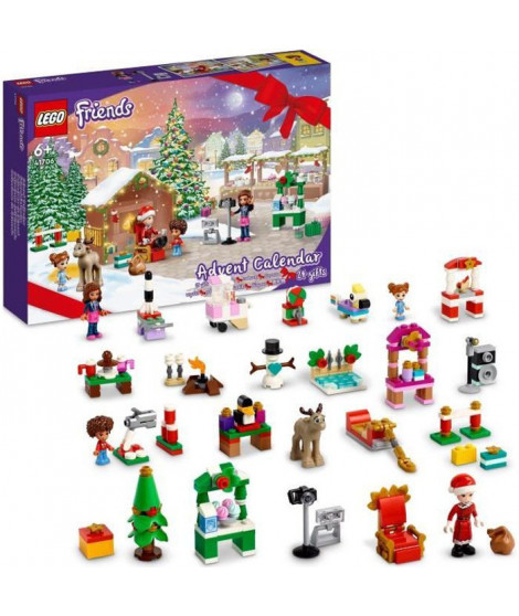 LEGO Friends 41706 Le Calendrier de l'Avent 2022, Jouet et Figurines, Cadeau Noël Enfants