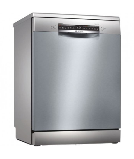 Lave-vaisselle pose-libre BOSCH SMS4HCI60E SER4 - 14 couverts - L60cm - Inox - Induction - 40 dB