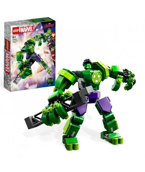 LEGO Marvel 76241 L'Armure Robot de Hulk, Figurine Avengers, Jouet de Construction, Super-Héros