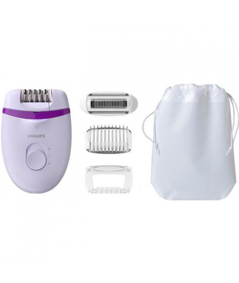 PHILIPS BRE275/00 - Epilateur électrique Satinelle Essential Compact - Sur secteur - 4 accessoires