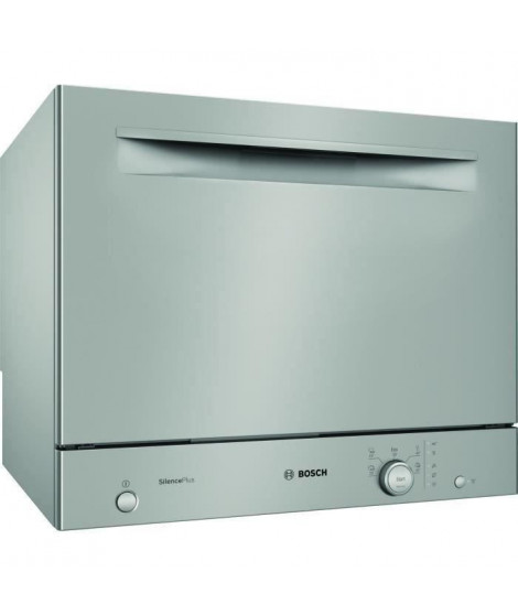 BOSH SKS51E38EU Lave-vaisselle compact pose libre- 6 couverts- 49 dB - A+ - 55cm - Inox - Moteur EcoSilence Drive