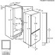 FAURE FNFN18FS1 - Réfrigérateur congélateur bas encastrable - 267L (195+72) - Froid Brassé Statique - L 56cm x H 178cm - Fixati