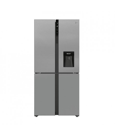 HOOVER HSC818FXWD - Réfrigérateur Multi-portes - 432L - Total No Frost - H 183 cm x L 83 cm - 41 dB(A) - Simili Inox