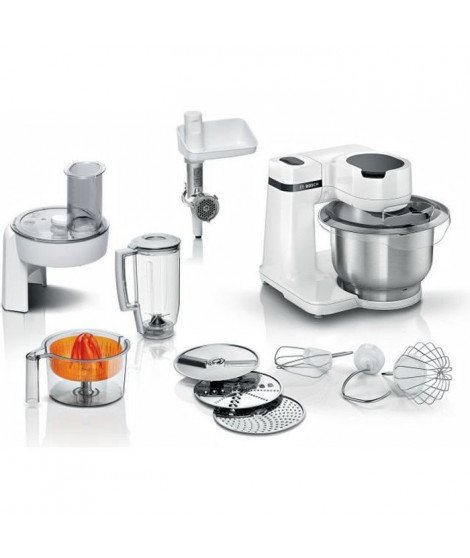 BOSCH - Kitchen machine Serie 2 - Robot de cuisine - 700W - 4 vitesses + turbo - Bol mélangeur inox 3,8 L - Blender 1,25 L - …