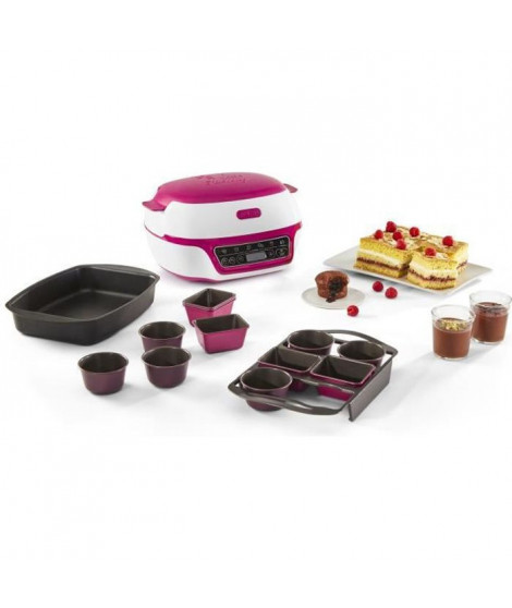 TEFAL KD810112 Cake Factory Delices Machine intelligente a gâteaux, 5 programmes auto, 1 mode manuel, Set moules CreaBake inclus