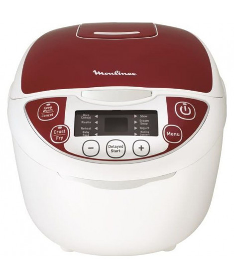 MOULINEX MK705111 Multicuiseur électrique - Blanc et Rouge