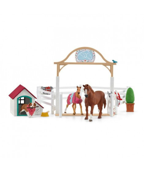 Schleich - Horse Club chevaux invités d'Hannah avec chienne Ruby - 42458