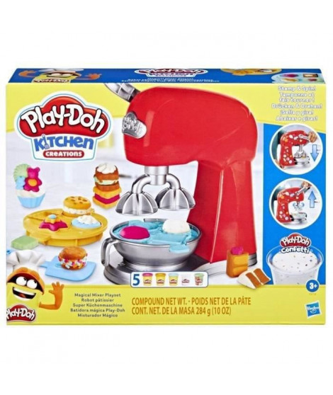 Play-Doh Kitchen Creations, Robot pâtissier, jouet de pâte a modeler avec accessoires de cuisine factices