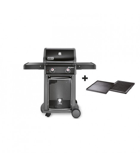 WEBER Barbecue Spirit Classic E-210 avec plancha - Acier émaillé - 48 x 12 cm - Noir